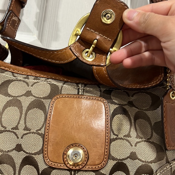 Coach signature Jacquard Shoulder Bag - Picture 2 of 9